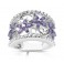 Bague argent massif Les Violettes