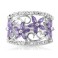 Bague argent massif Les Violettes