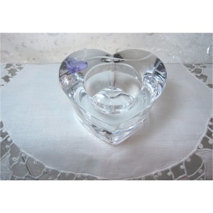 Bougeoir en Cristal Forme de coeur