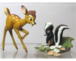 2 Figurines Bambi et Fleur ancienne