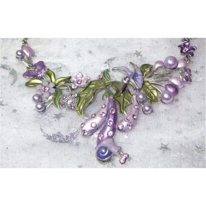 Parure contemporaine Collier et boucles d’oreilles 