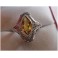 Bague ancienne Argent massif  Citrine et perles d'opale