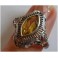 Bague ancienne Argent massif  Citrine et perles d'opale