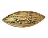 Très belle broche LE ROI LION façon bronze doré très rare 1994