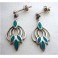 Ancienne paire de boucles d'oreilles en argent massif 