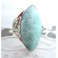 Bague : Pierre Larimar Ovale de  4.74carats argent massif 