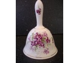 Ancienne Cloche en Porcelaine fine ornée de Violettes