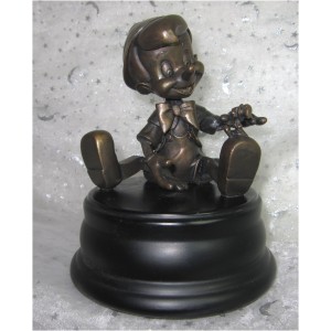 Superbe et rare STATUE PINOCCHIO en BRONZE 