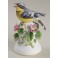 CLOCHETTE en PORCELAINE fine avec FAUVETTE sur des VIOLETTES