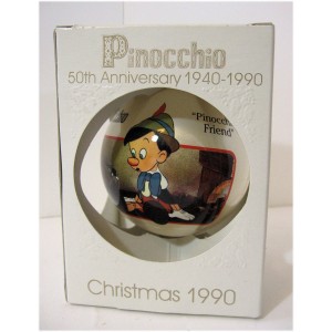 RARE Boule de NOEL Pinocchio 50th Anniversary 