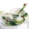 Franz Porcelaine Superbe Lady Bug Under cup , cup , spoon  Coccinelle