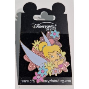 Pin's Fée Clochette Disneyland Paris Disney fleur paillettes