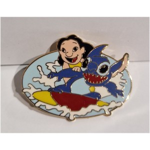 Pin's Lilo et  Stitch surf TRES RARE
