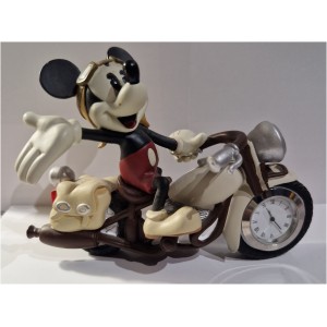 Statuette MICKEY moto pendulette