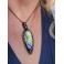 Collier labradorite, pendentif labradorite